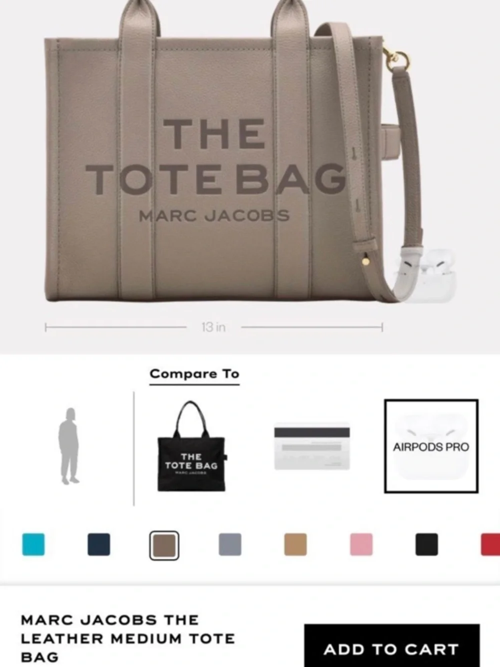 Marc Jacobs The Leather Medium Tote Bag